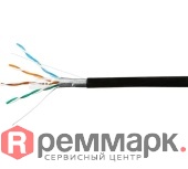 Кабель FTP Cat.5e, solid,CCA alloy, wooden reel, PE+PVC compound jacket, outdoor (плохая упаковка)