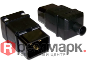 Вилка Lanmaster IEC 60320 C19 16A 250V разборная черная