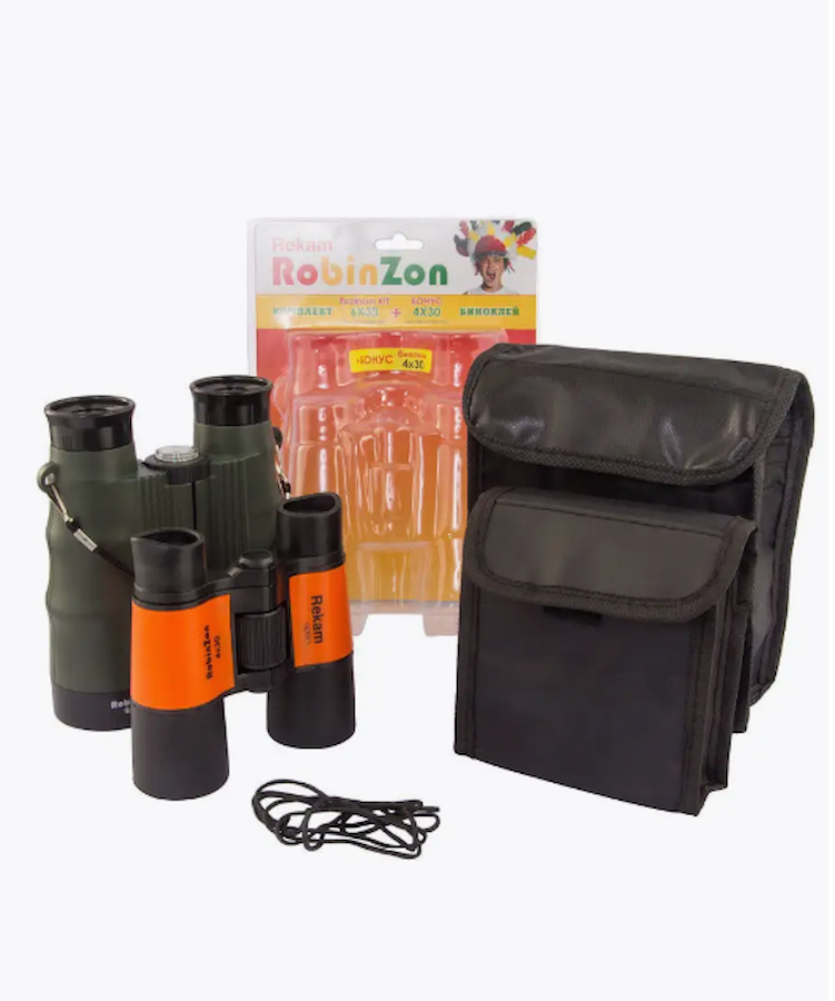 Комплект биноклей Rekam 6-30x 30мм Robinzon 6x30&4x30 черный (1305000330)