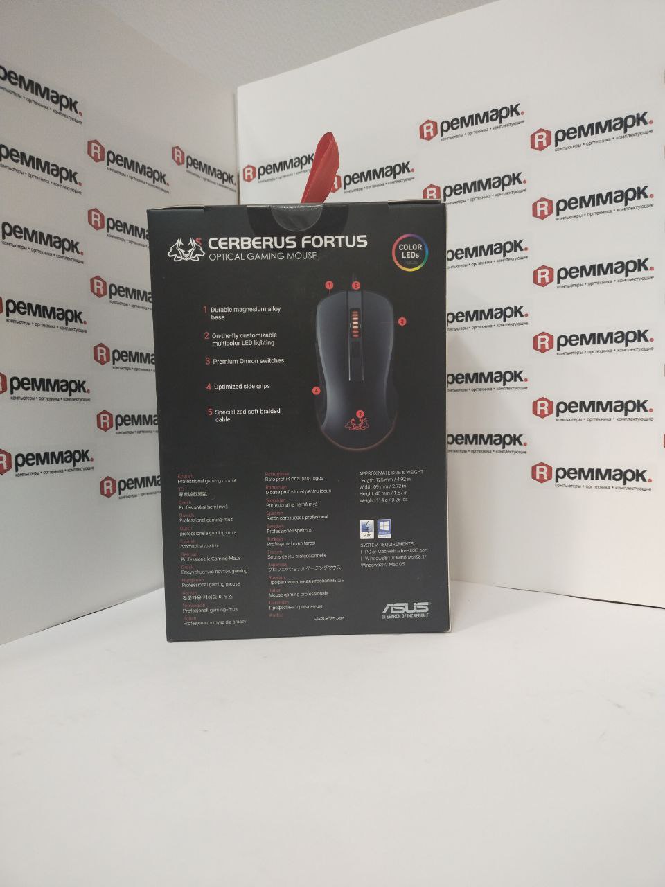 Мышь проводная ASUS Cerberus Fortus черный (2)