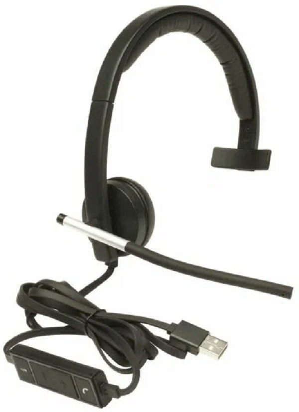 Наушники с микрофоном Logitech H650E черный 1.1м