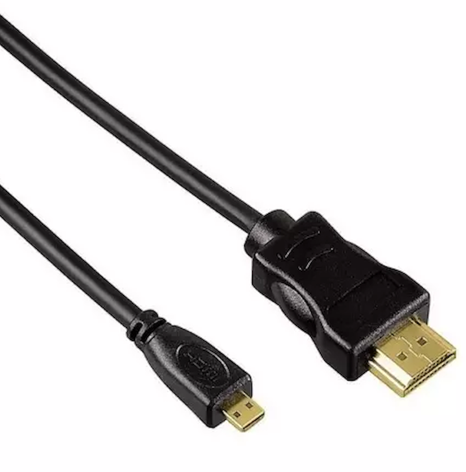 Кабель Hama H-83094 HDMI 1.4 A-D(micro) (m-m) 2.0 м Ethernet позолоченные контакты 3зв черный